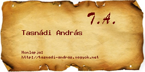Tasnádi András névjegykártya