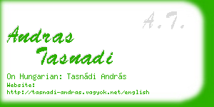 andras tasnadi business card